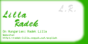 lilla radek business card